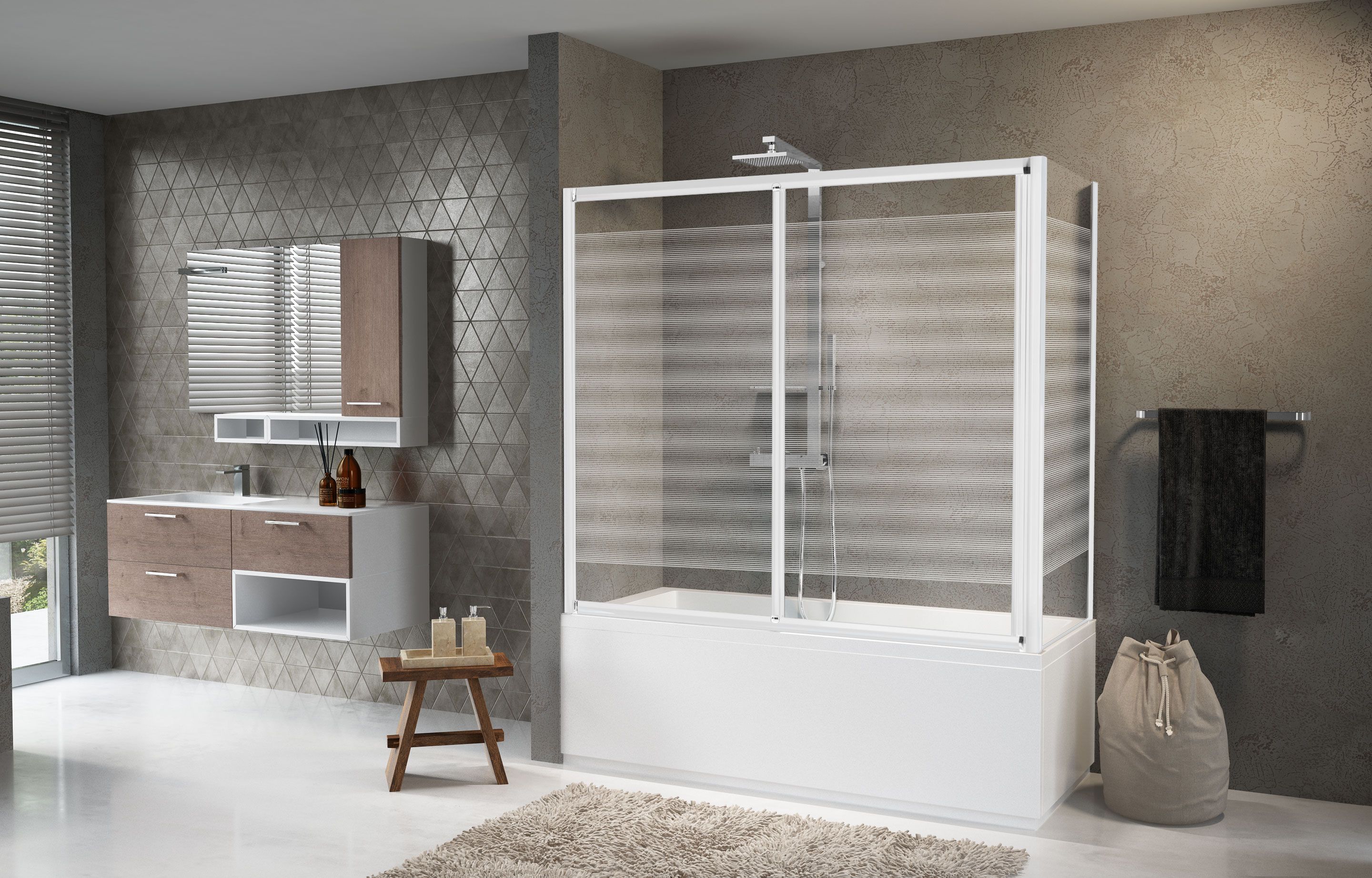 Bath screen - Aurora 2PV4+F