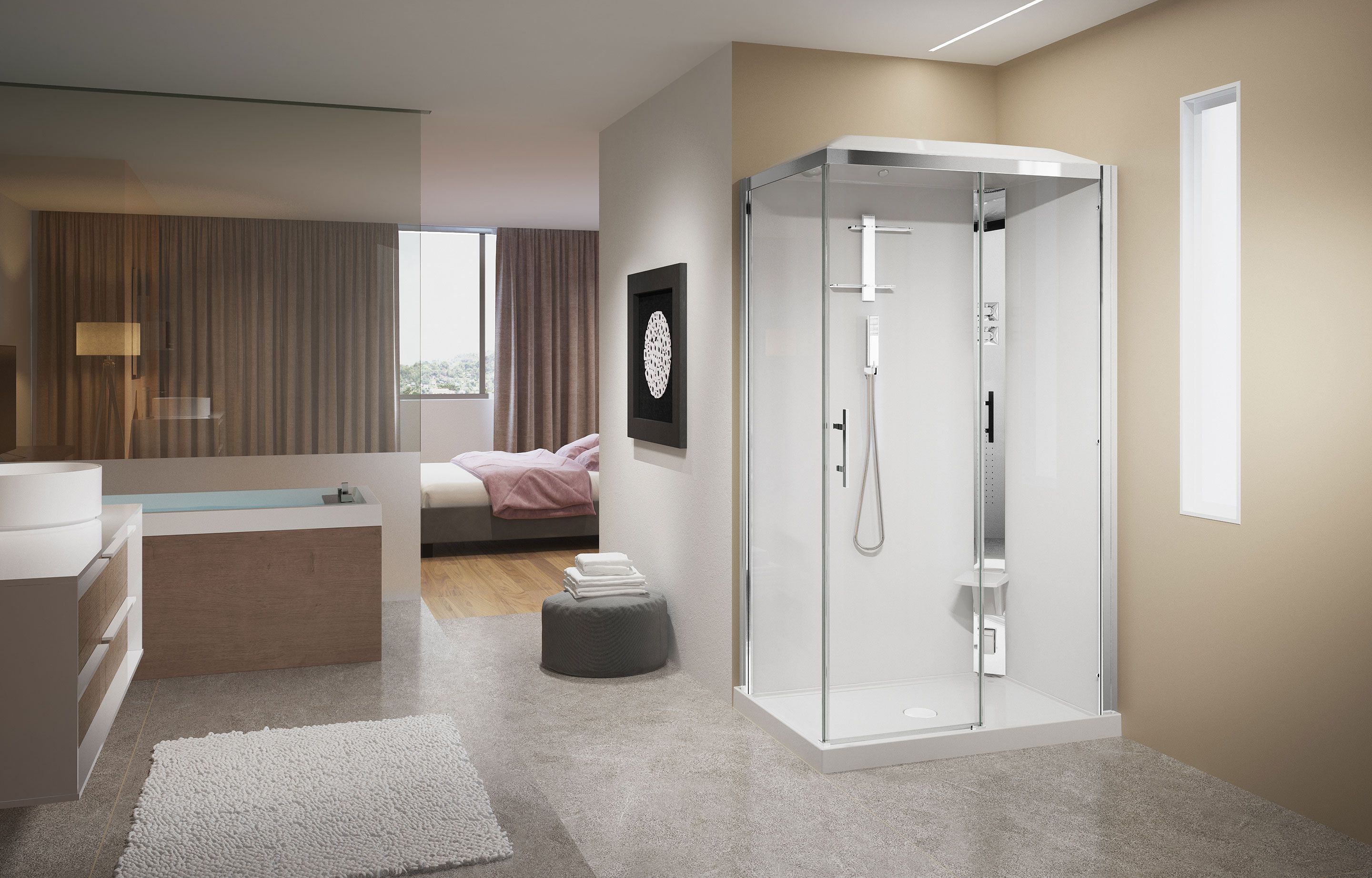 Shower cubicles - Crystal 2P120X80