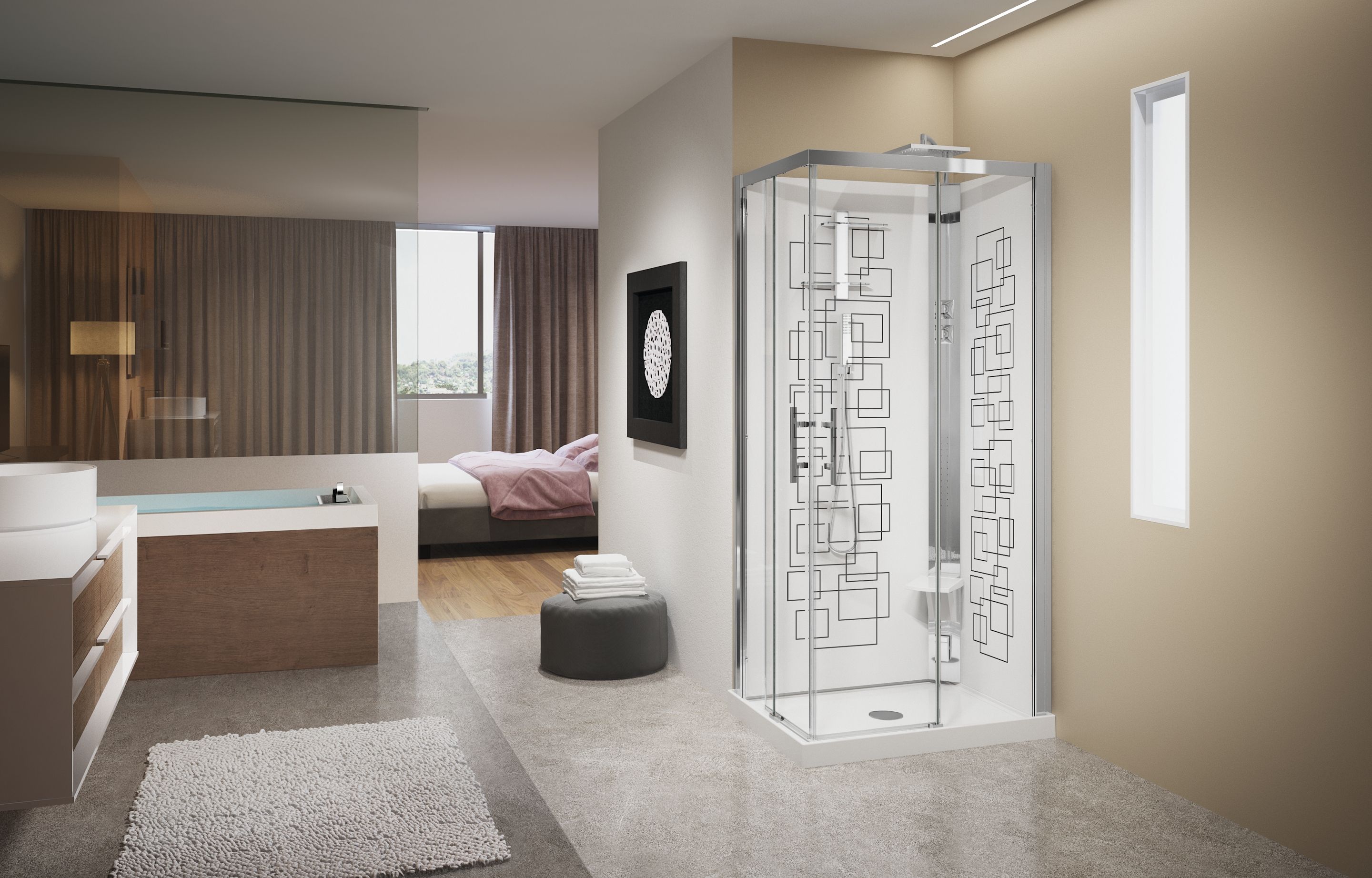 Cabines de douche - Crystal A90X70