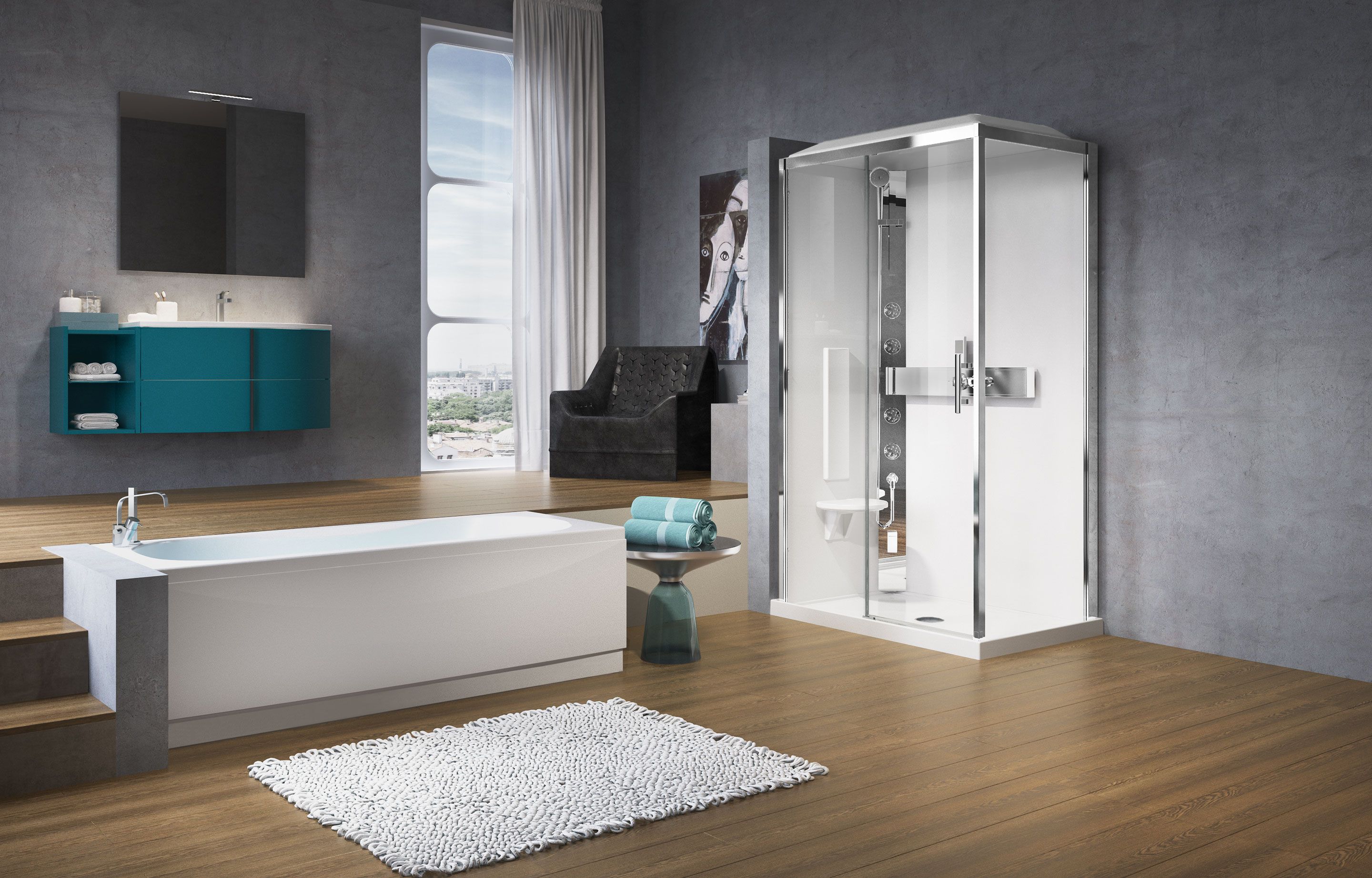 Cabines de douche - Glax 2P120X80