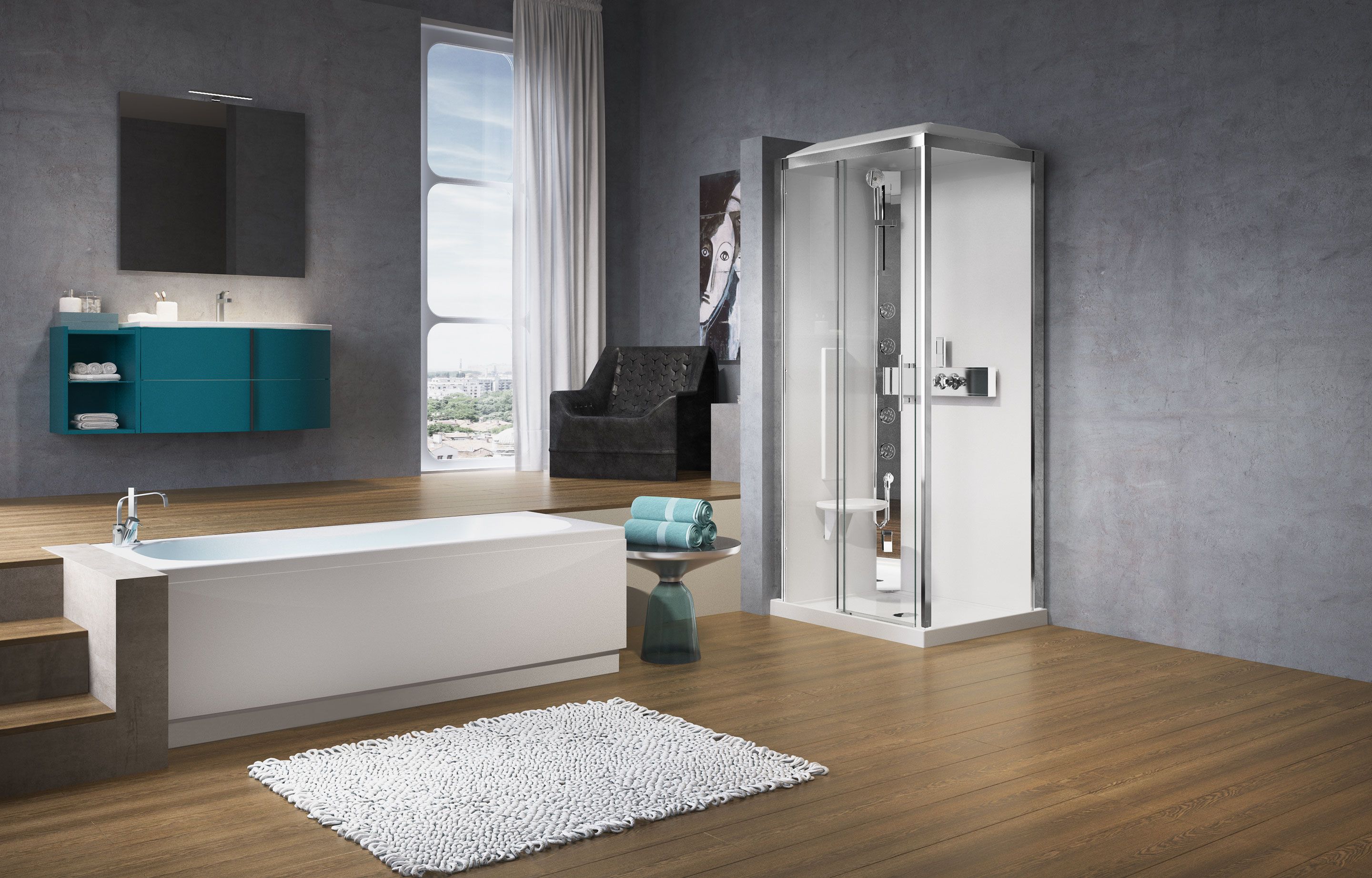 Cabines de douche - Glax 2P120X90