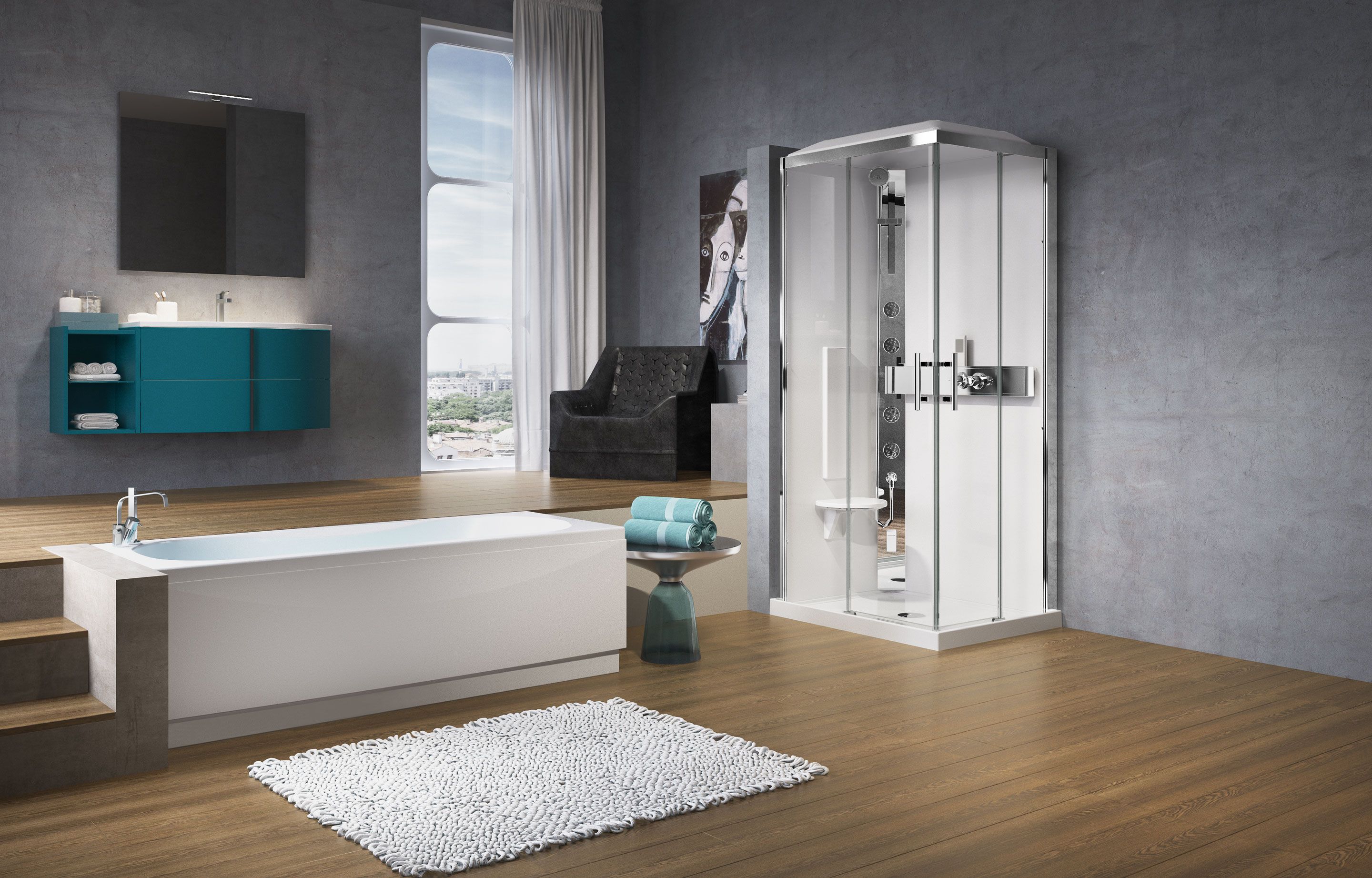 Cabines de douche - Glax A100X80