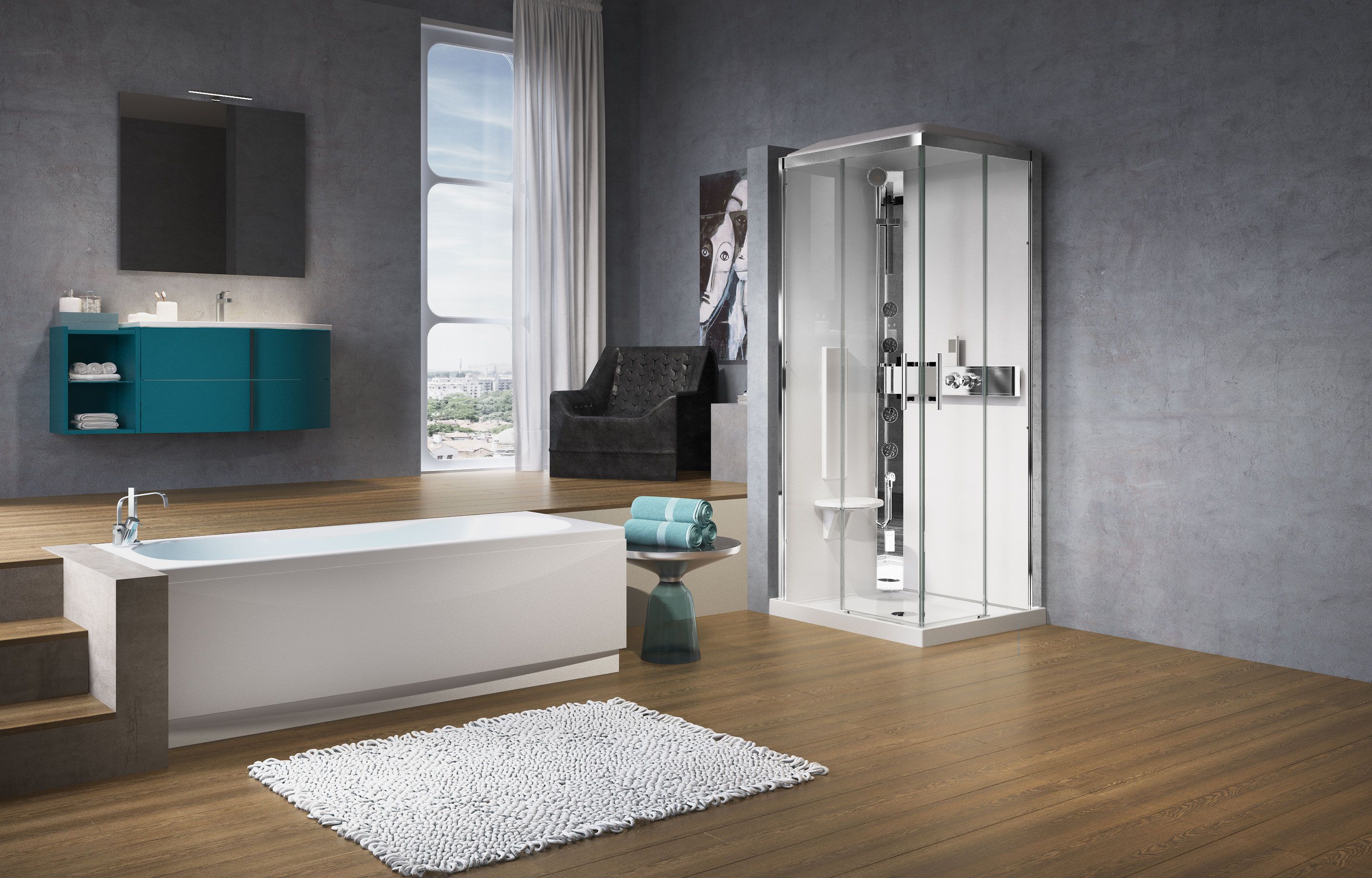 Cabines de douche - Glax A90X70