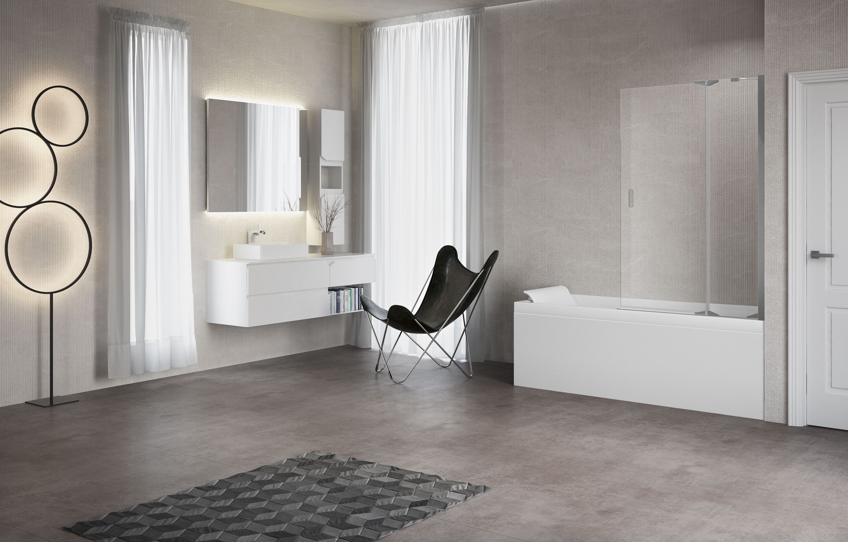 Bath screen - Kuadra 3V
