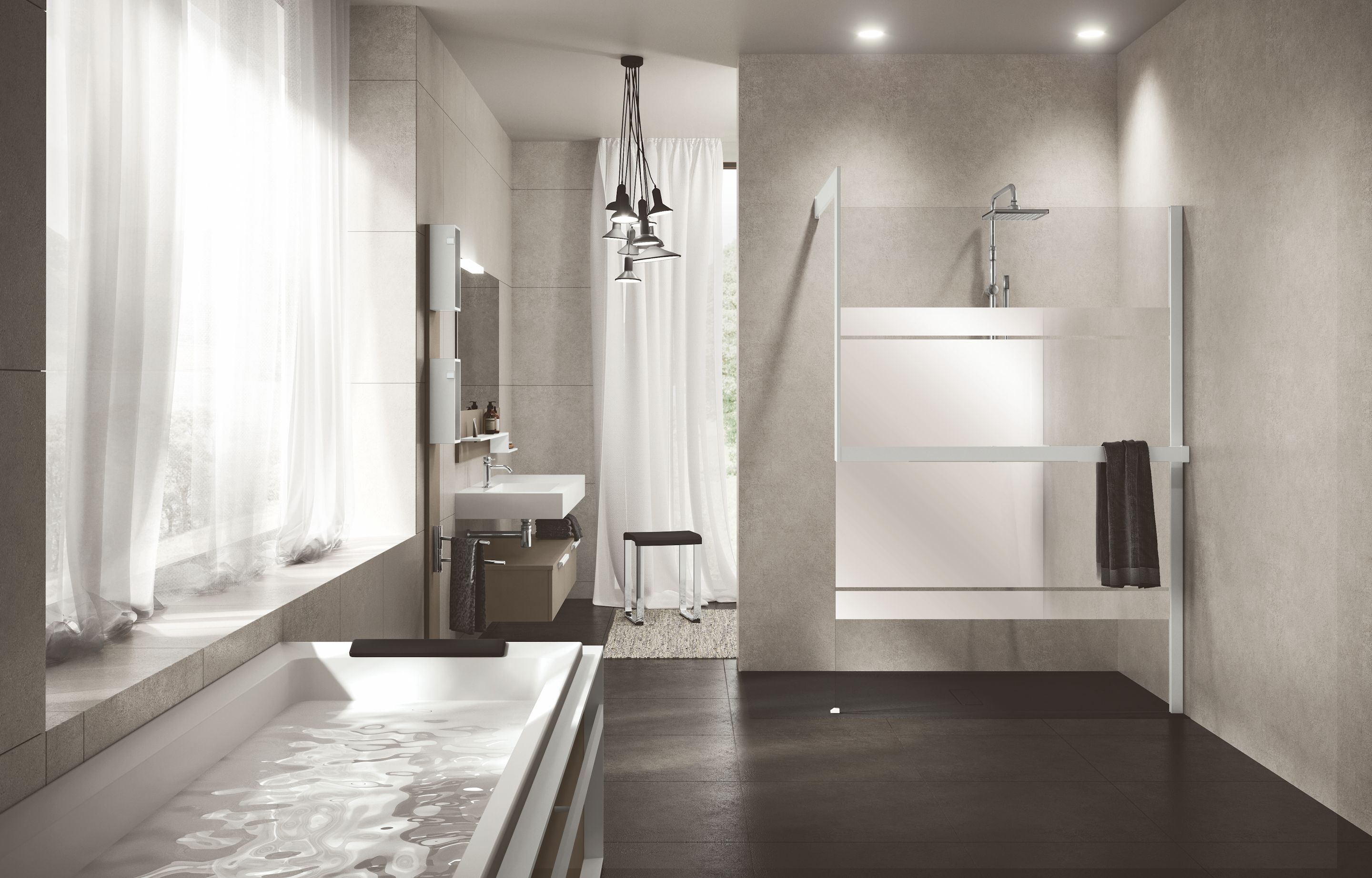 Shower spaces - Kuadra H Frame Spy/Mirror